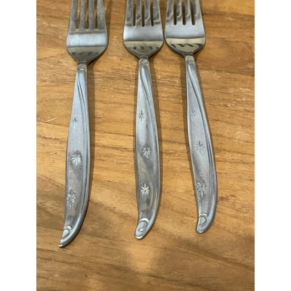 National Stainless STARETTE- 3 Atomic Star lunch forks